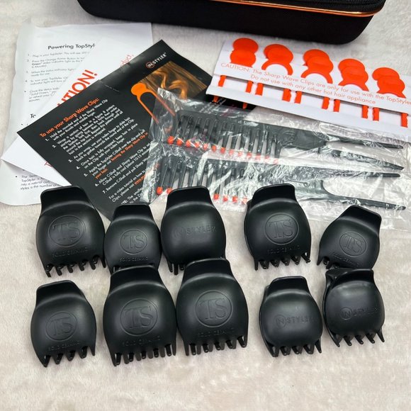 Topstyler Instyler Complete Set Case Ceramic Hair Curler Clips Combs Instruction - Picture 3 of 8